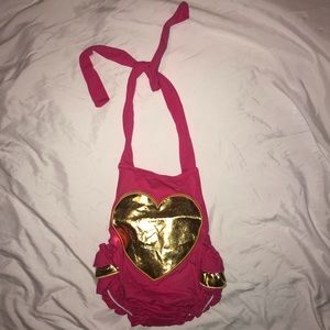 Heart halter one piece